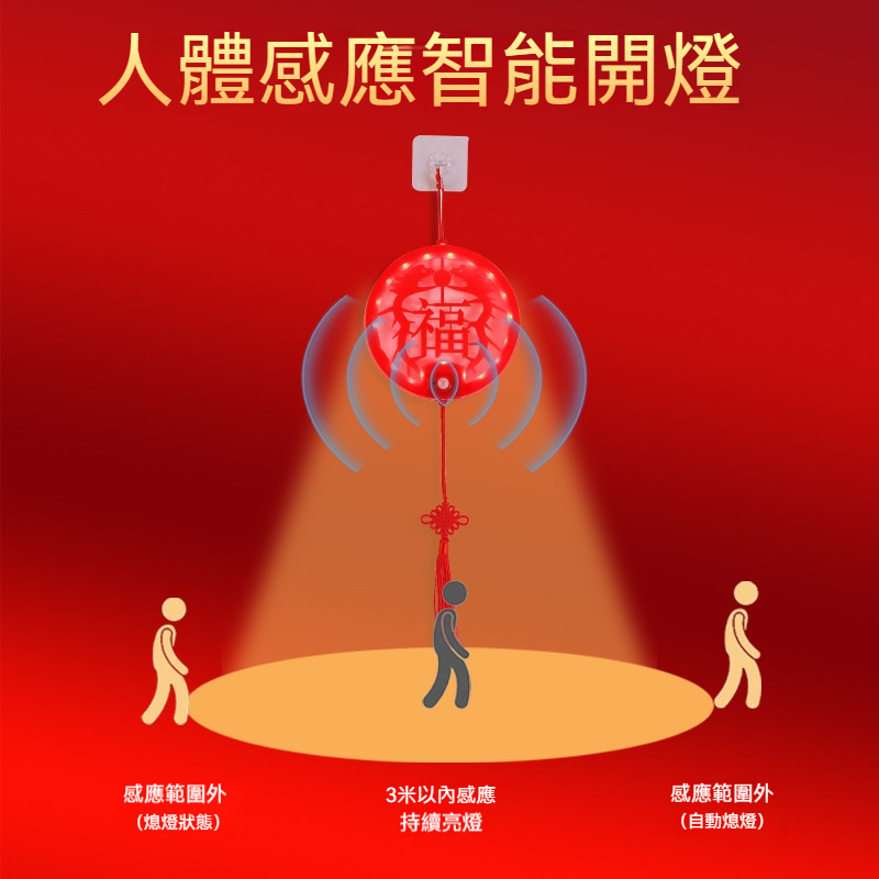 福字感應燈