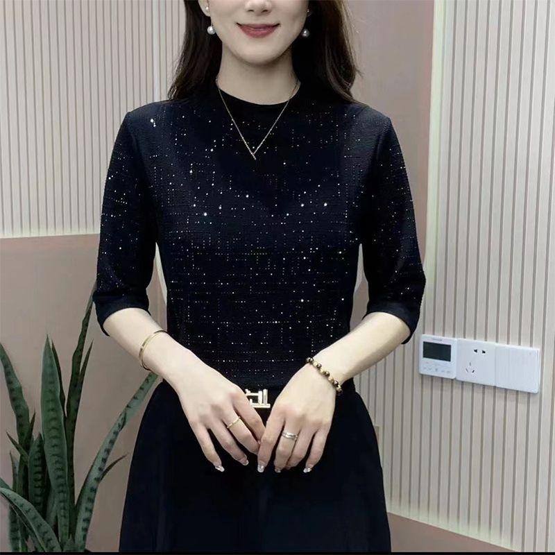 輕奢半高領中袖