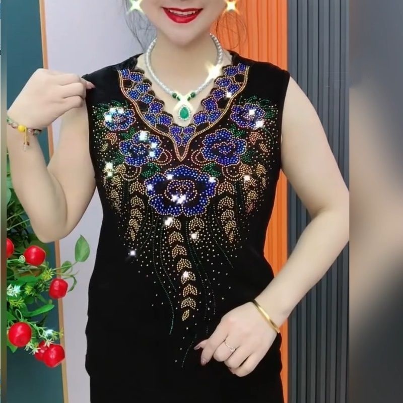 燙鑽氣質背心